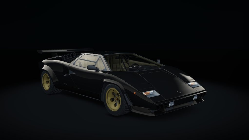 Lamborghini Countach, skin nero_tenebre_gold