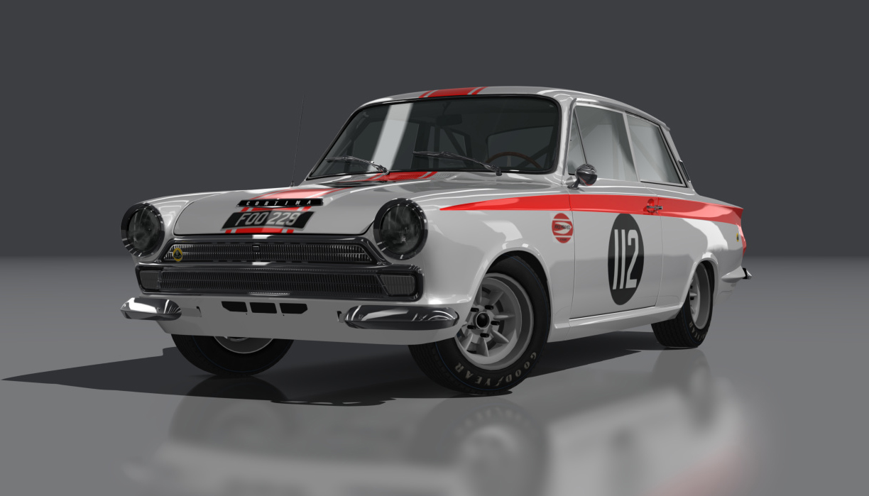 Lotus Cortina Mk1 1966, skin Silverstone 1963