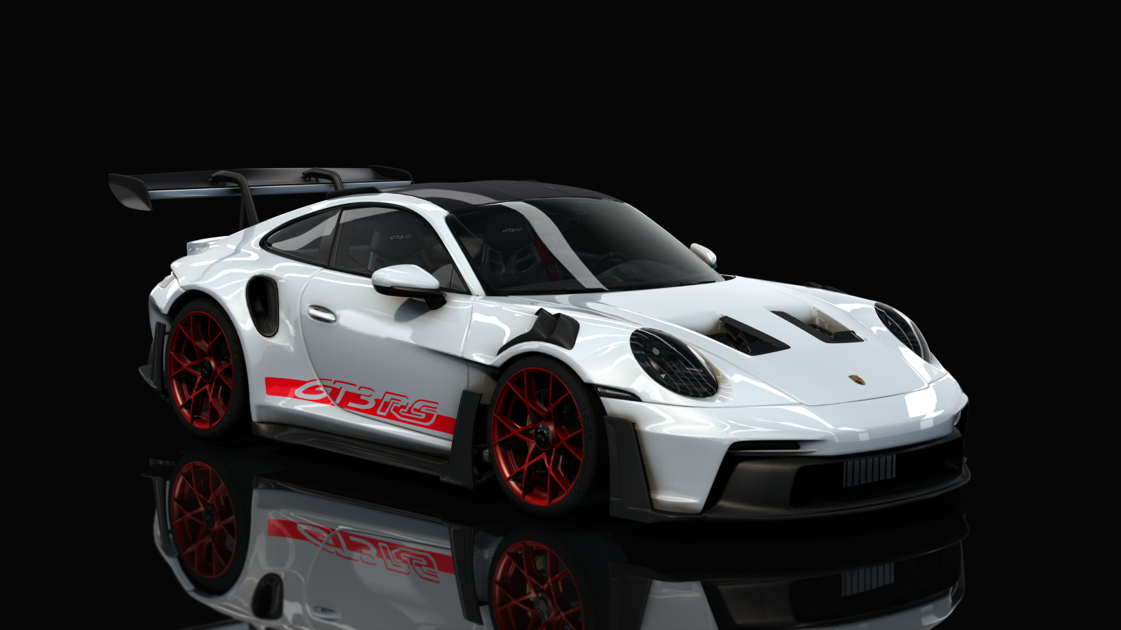 Porsche 911 GT3 RS (992), skin White Pyro Red