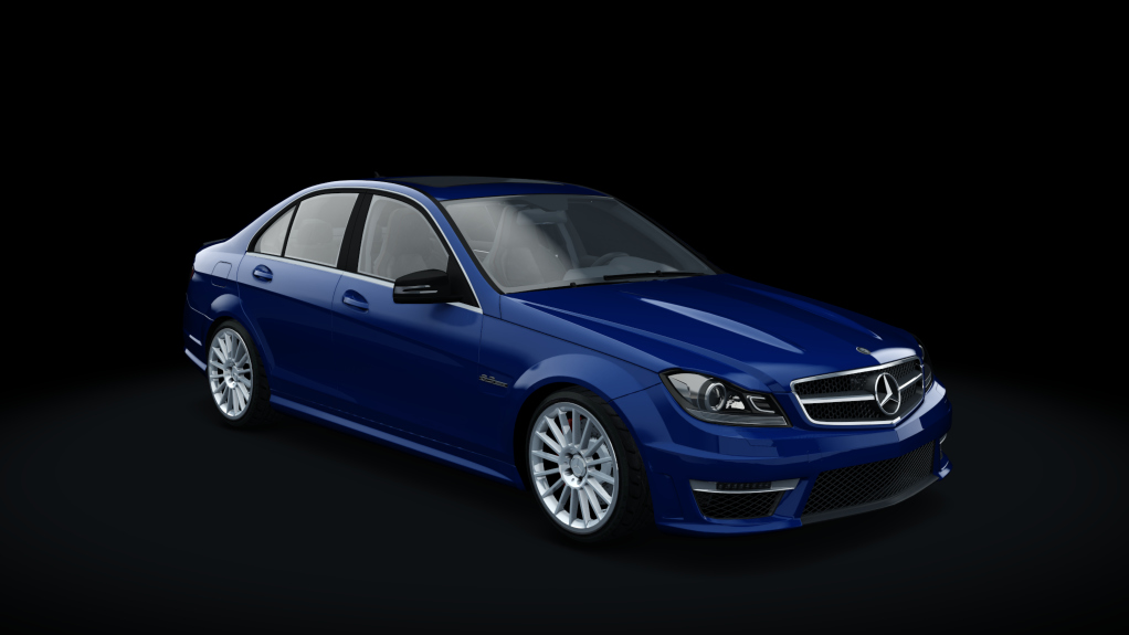 Mercedes-Benz C63 AMG, skin Lunar Blue Metallic