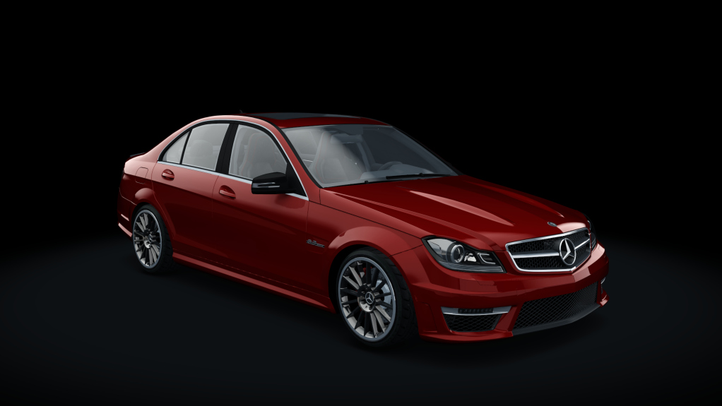 Mercedes-Benz C63 AMG, skin mars red