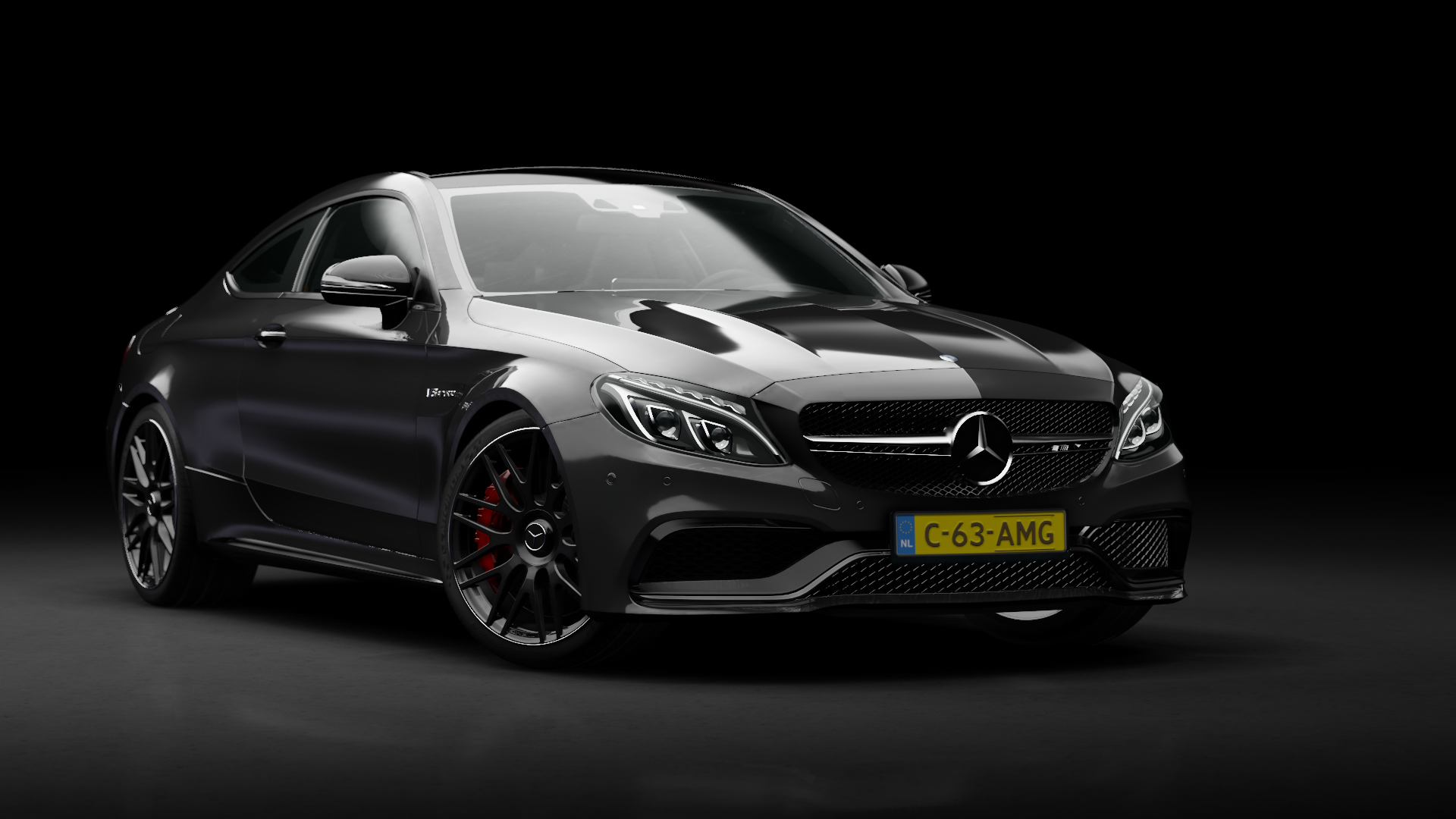 Mercedes-Benz C63 S AMG Coupe, skin Dark Grey