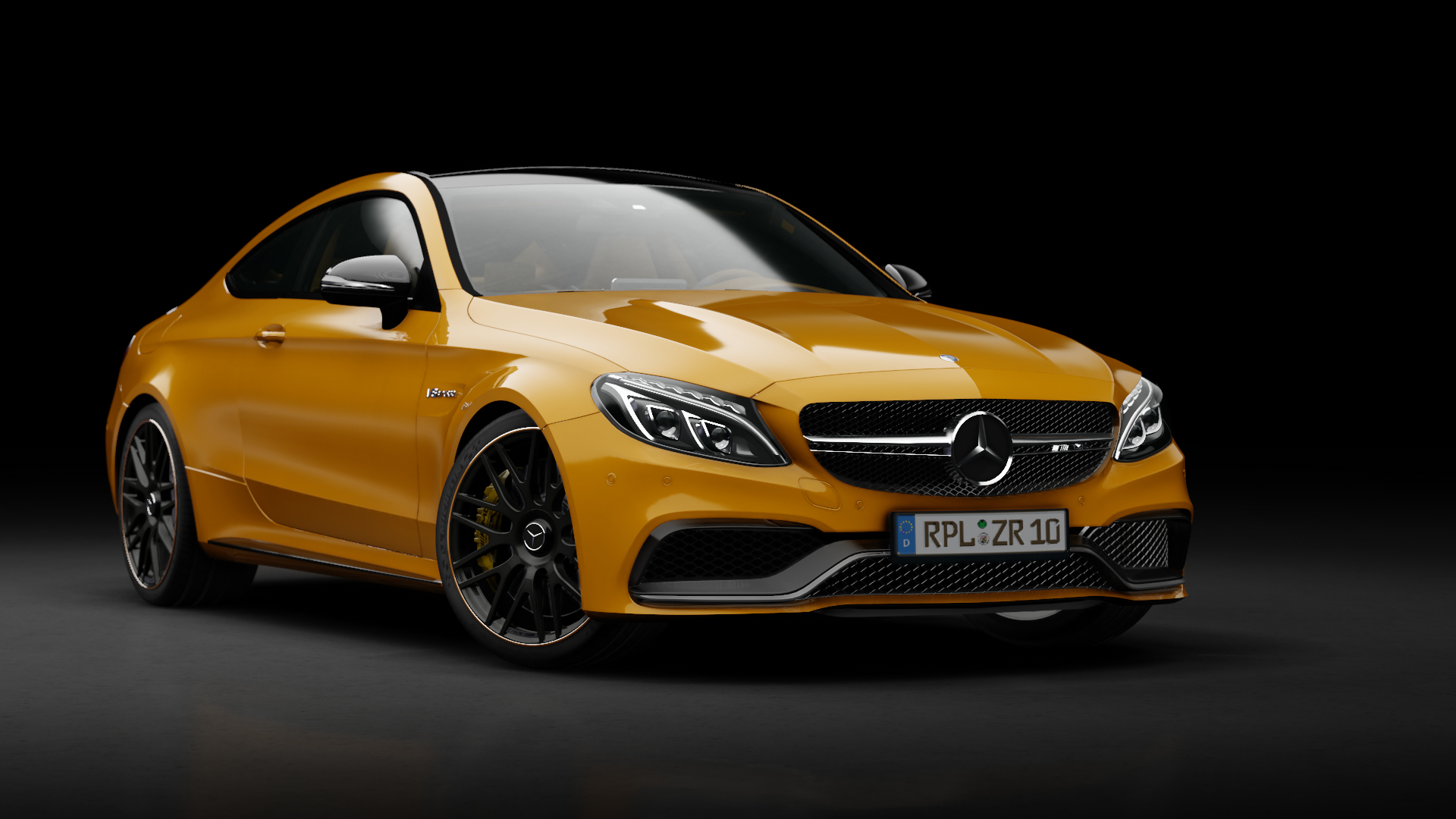 Mercedes-Benz C63 S AMG Coupe, skin Orange