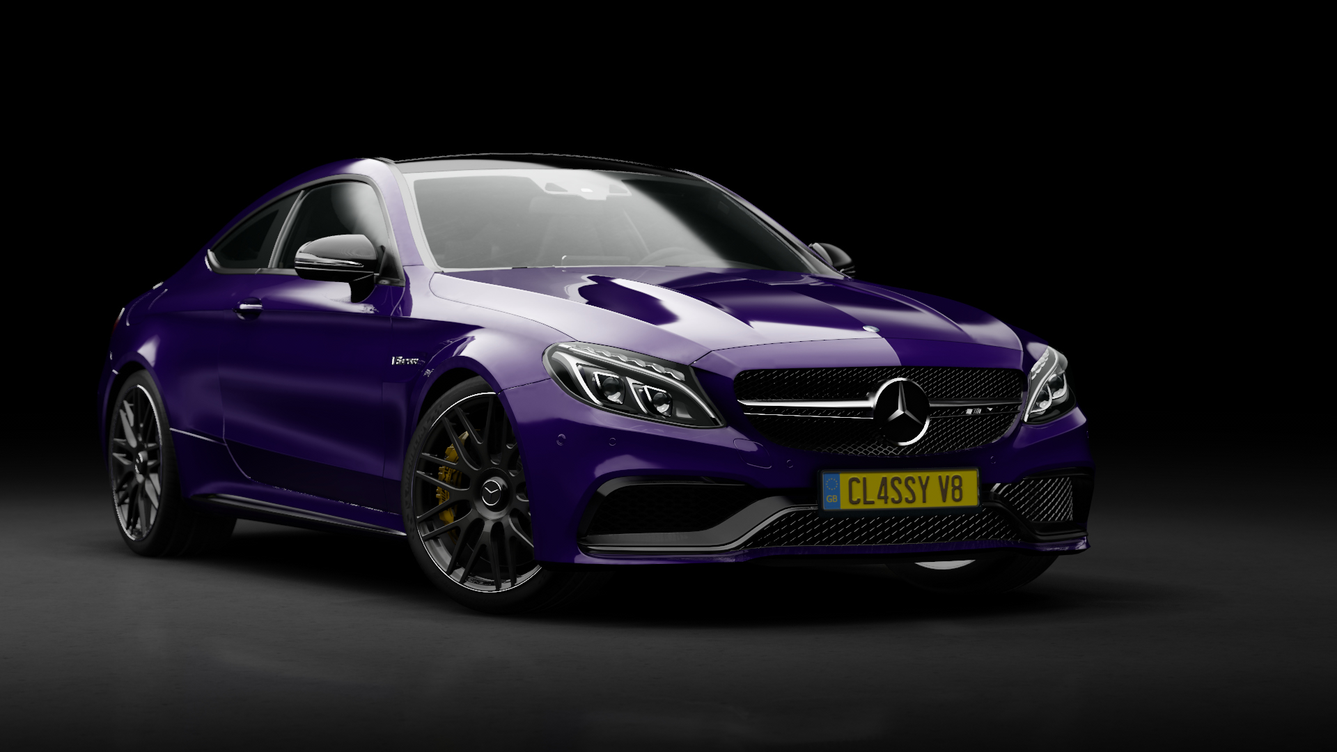 Mercedes-Benz C63 S AMG Coupe, skin Purple