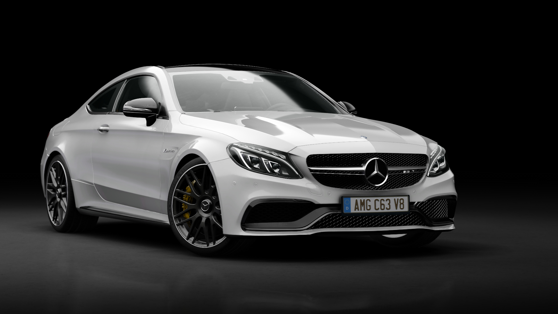 Mercedes-Benz C63 S AMG Coupe, skin white_standart