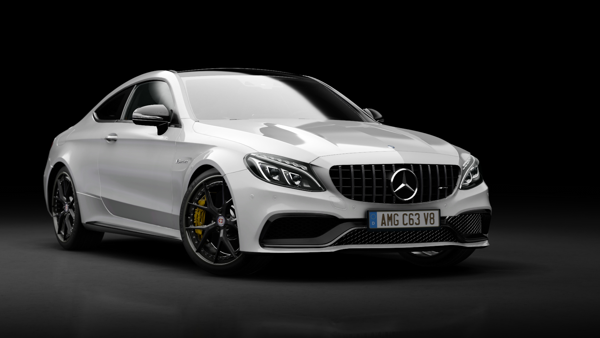 Mercedes-Benz C63 S AMG Coupe tuned, skin white_standart