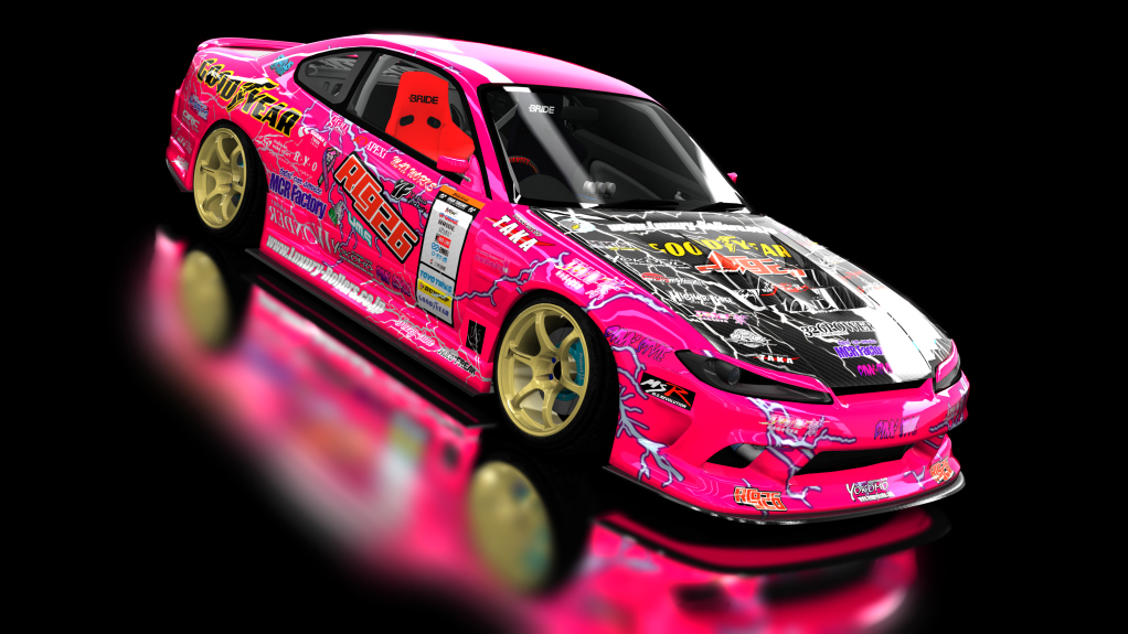 midnight wanderers Nissan SILVIA VERTEX EDGE S15 private v3, skin rc926-pink