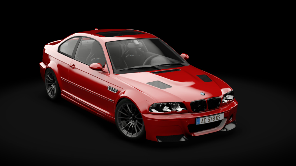 BMW M3 E46 S1, skin Imola Red II