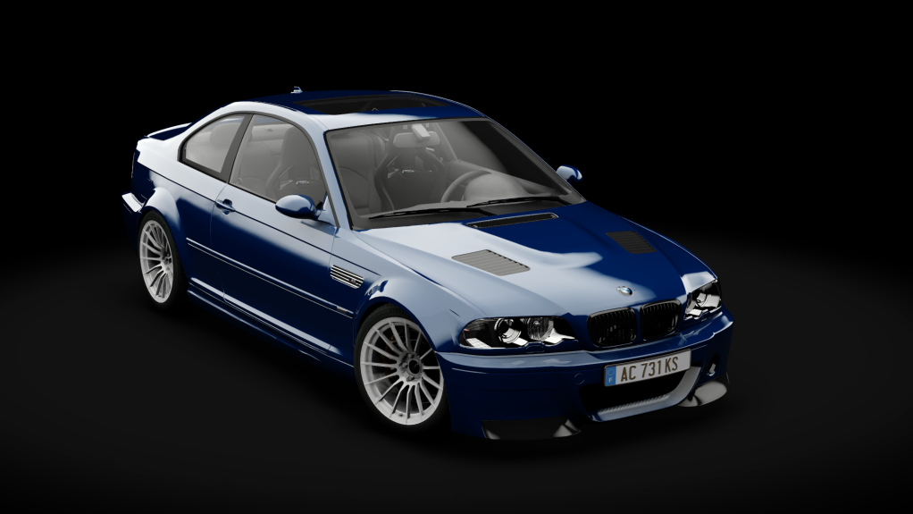 BMW M3 E46 S1, skin Mystic Blue Metallic