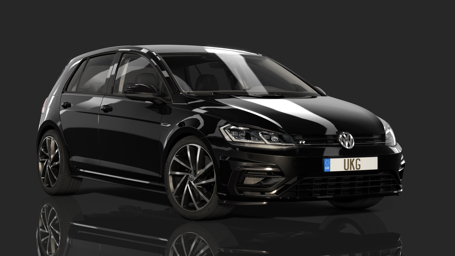 Volkswagen Golf GTI MK7.5 | UKG, skin 03_Deep_black_pearl