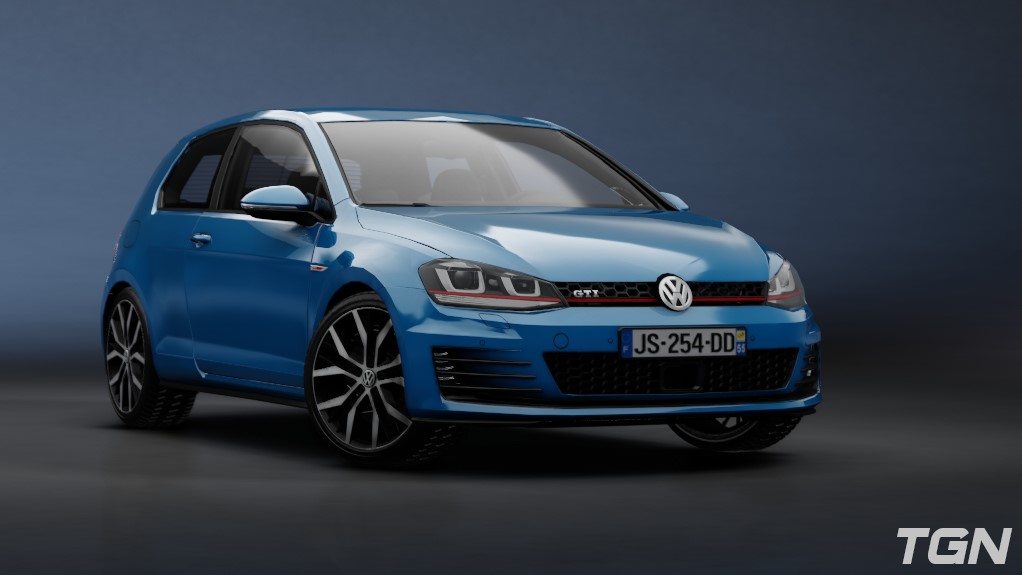 Volkswagen Golf GTI MK7, skin TechnoBluePearl