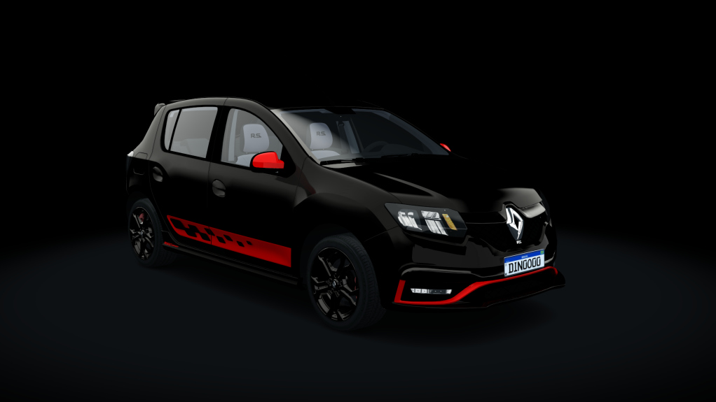 Renault Sandero RS, skin 06_preto_vermelho