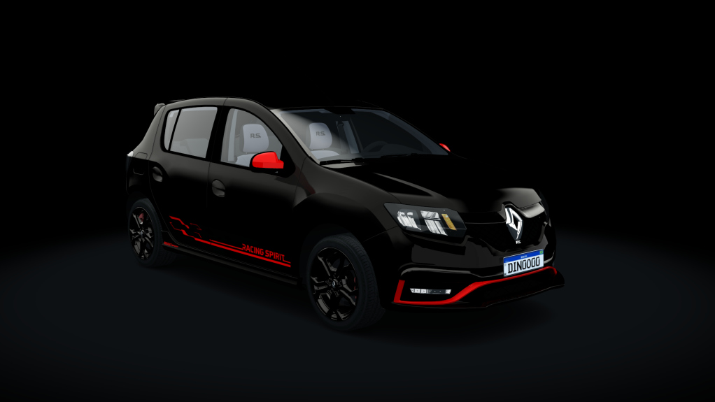 Renault Sandero RS, skin 10_racing_spirit_preto