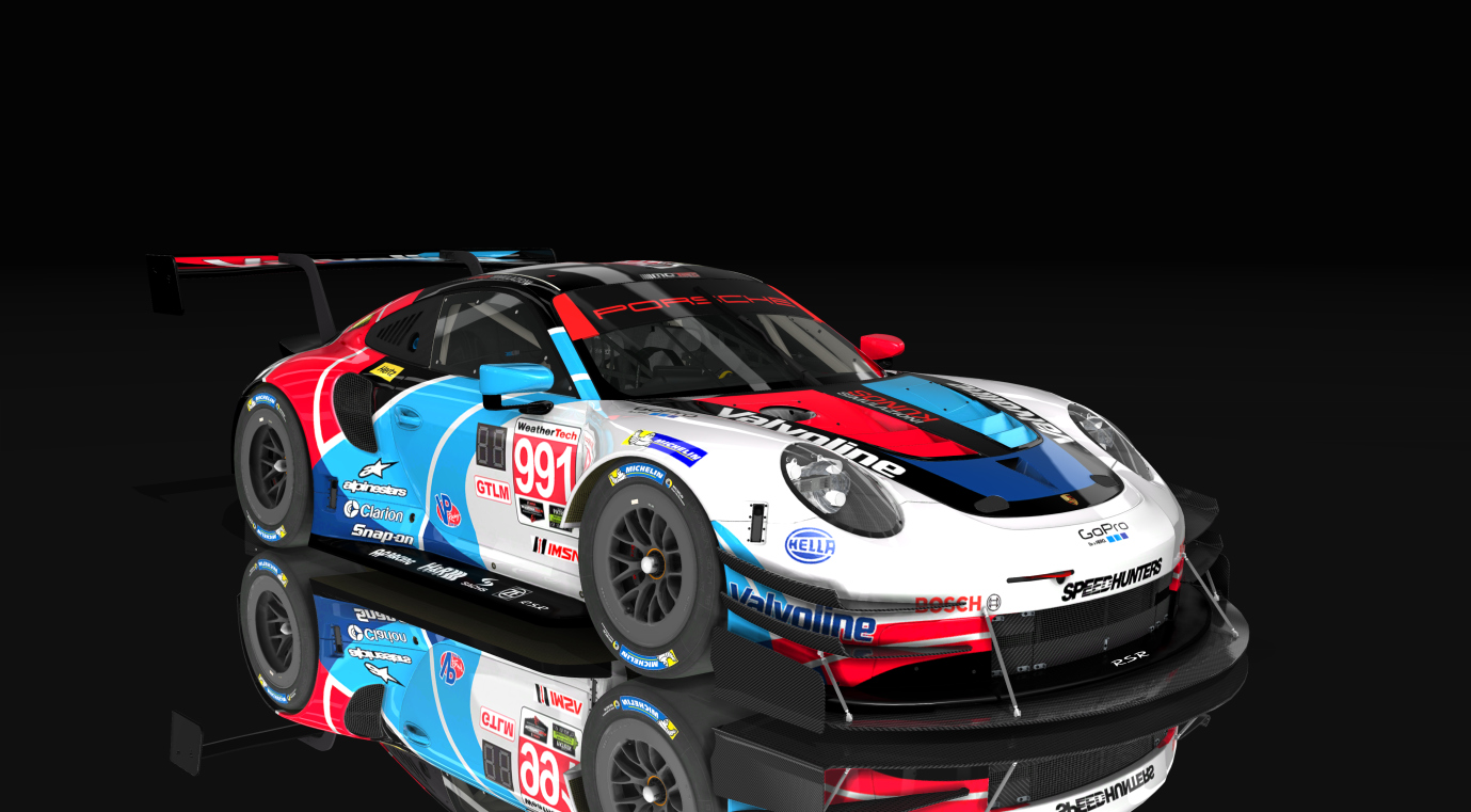 Porsche 911 rsr time attack, skin Valvoline_991