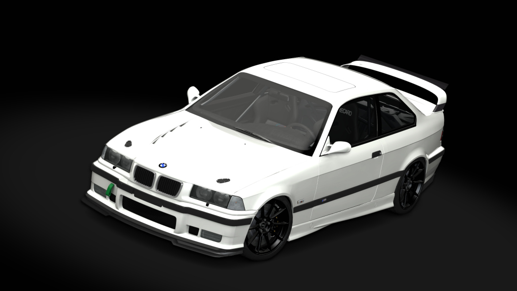 BMW M3 e36 Schirmer, skin Alpine White II-black