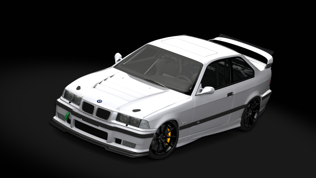 BMW M3 e36 Schirmer, skin Arctic Silver Metallic-black