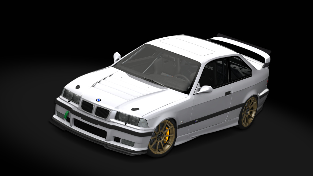 BMW M3 e36 Schirmer, skin Arctic Silver Metallic