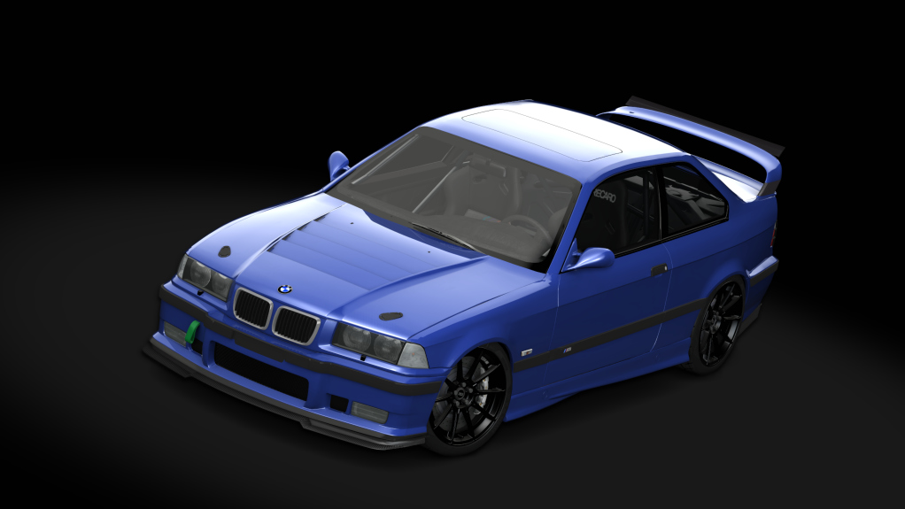 BMW M3 e36 Schirmer, skin Avus Blue Metallic -black