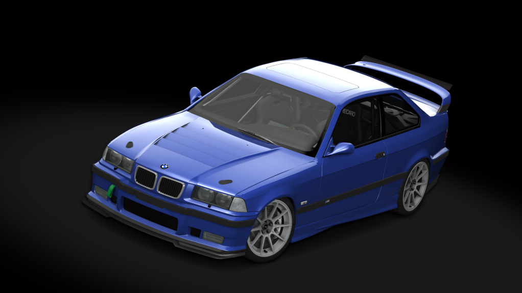 BMW M3 e36 Schirmer, skin Avus Blue Metallic-grey