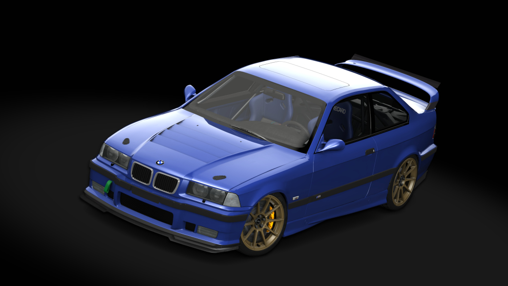 BMW M3 e36 Schirmer, skin Avus Blue Metallic