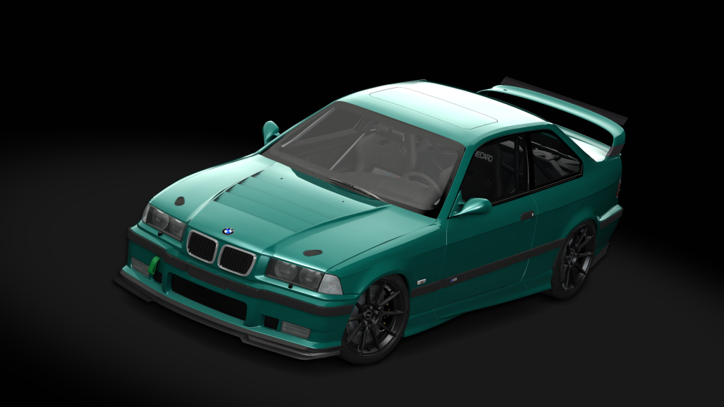 BMW M3 e36 Schirmer, skin Boston Green Metallic-black