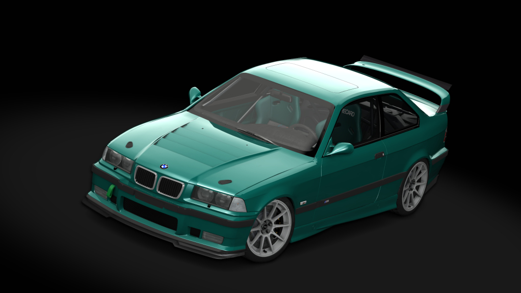 BMW M3 e36 Schirmer, skin Boston Green Metallic-grey