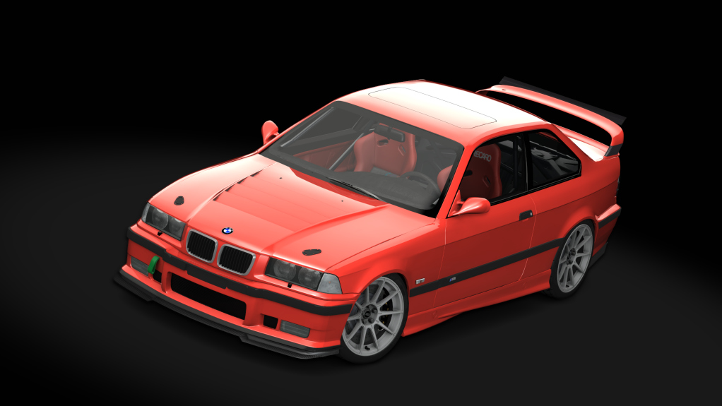 BMW M3 e36 Schirmer, skin Bright Red-grey