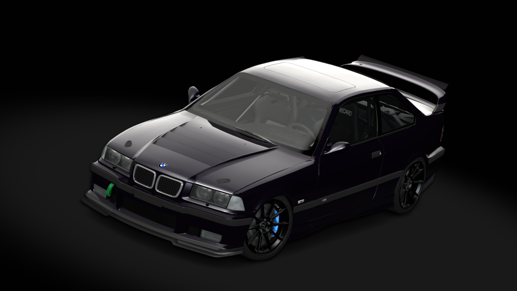 BMW M3 e36 Schirmer, skin Cosmos Black Metallic-black