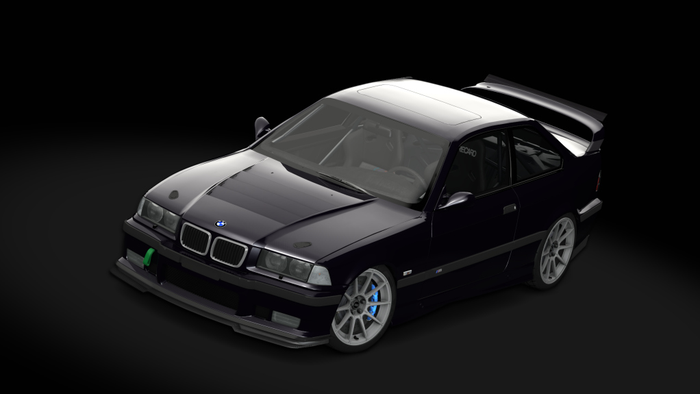 BMW M3 e36 Schirmer, skin Cosmos Black Metallic-grey