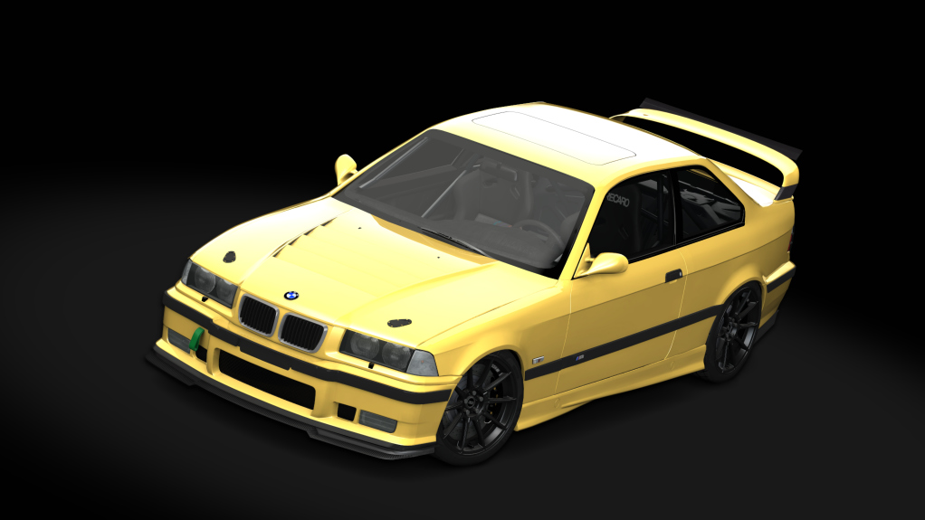 BMW M3 e36 Schirmer, skin Dakar Yellow I-black