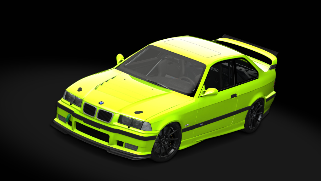 BMW M3 e36 Schirmer, skin acid green