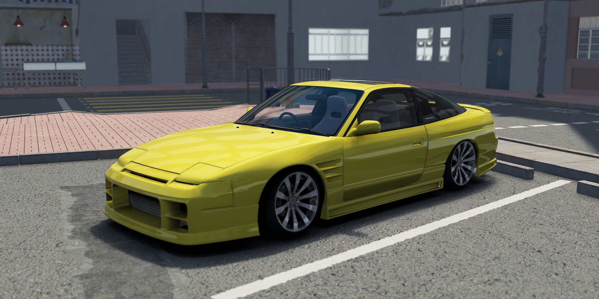 DWG Nissan 180SX G-Corp, skin Phoenix_Yellow