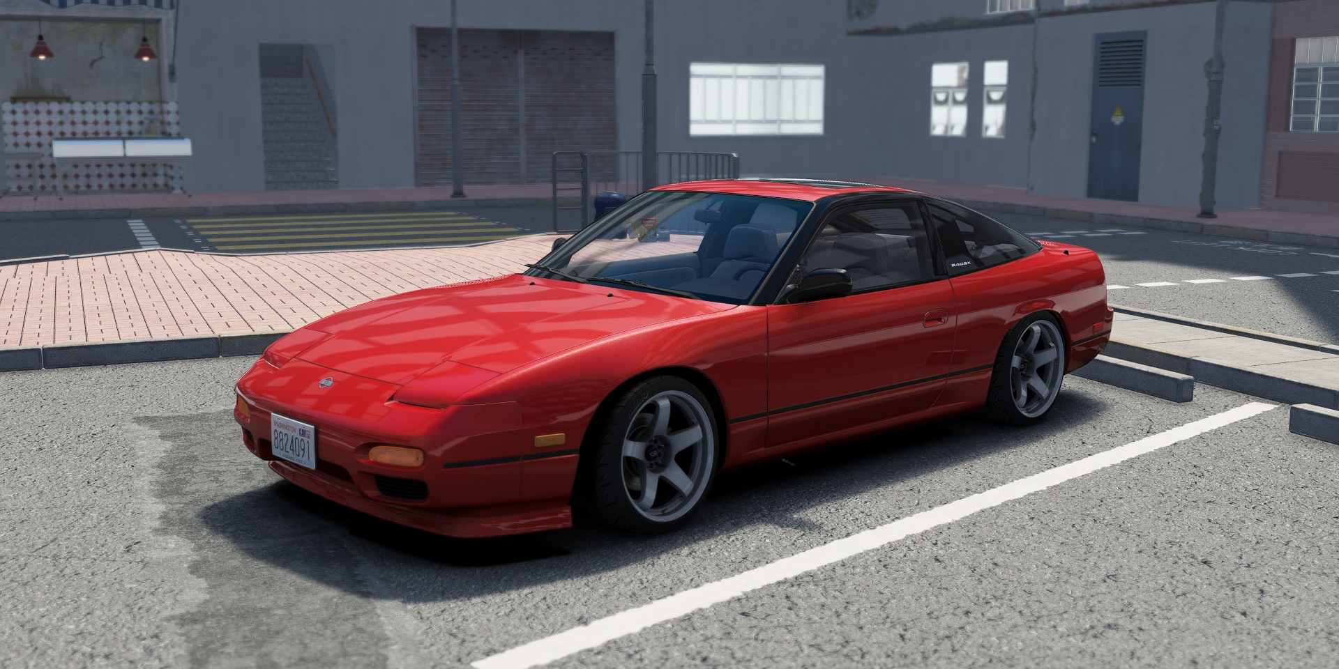 DWG Nissan 240SX Hatch, skin Red