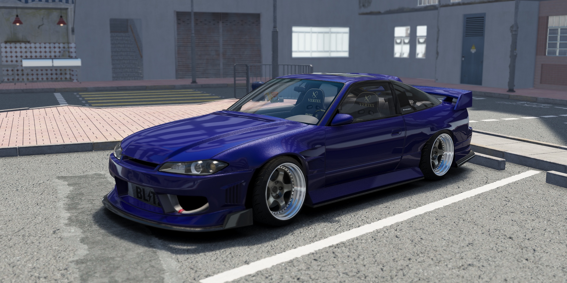 DWG Nissan 240sx S13.5, skin Blue