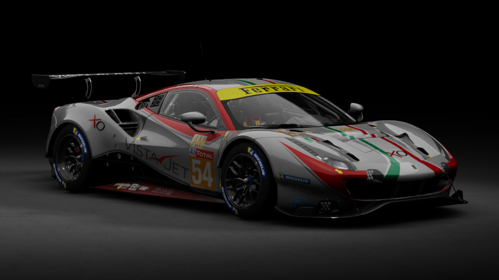 Ferrari 488 GTE EVO, skin AF Corse #54 2020 LM24