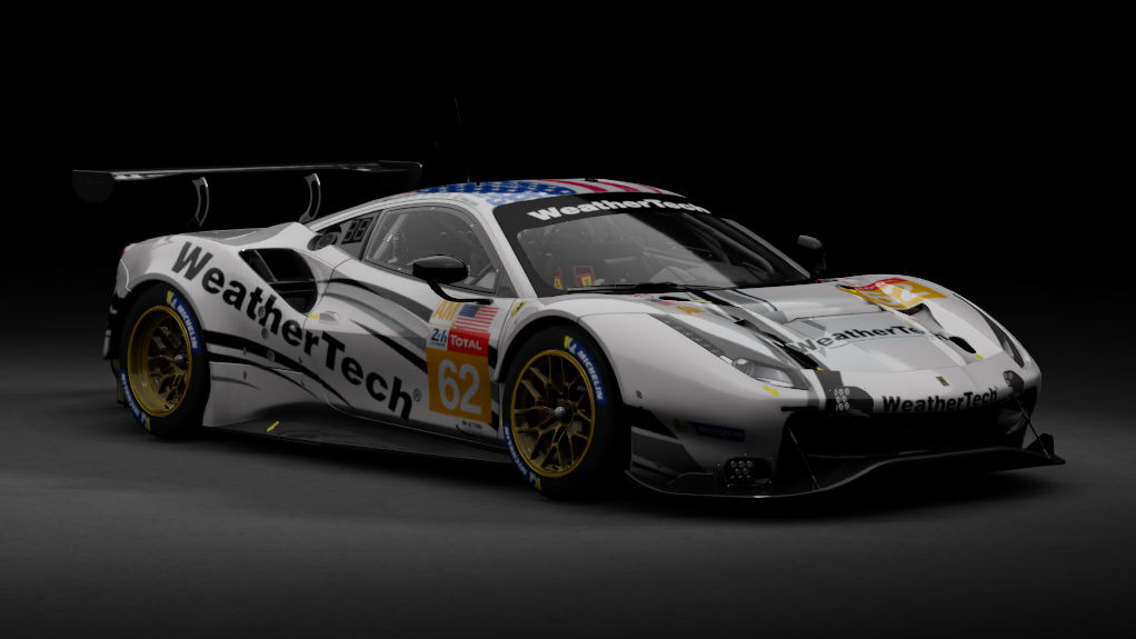 Ferrari 488 GTE EVO, skin Weathertech Racing #62 2020