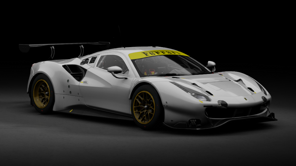 Ferrari 488 GTE EVO, skin white