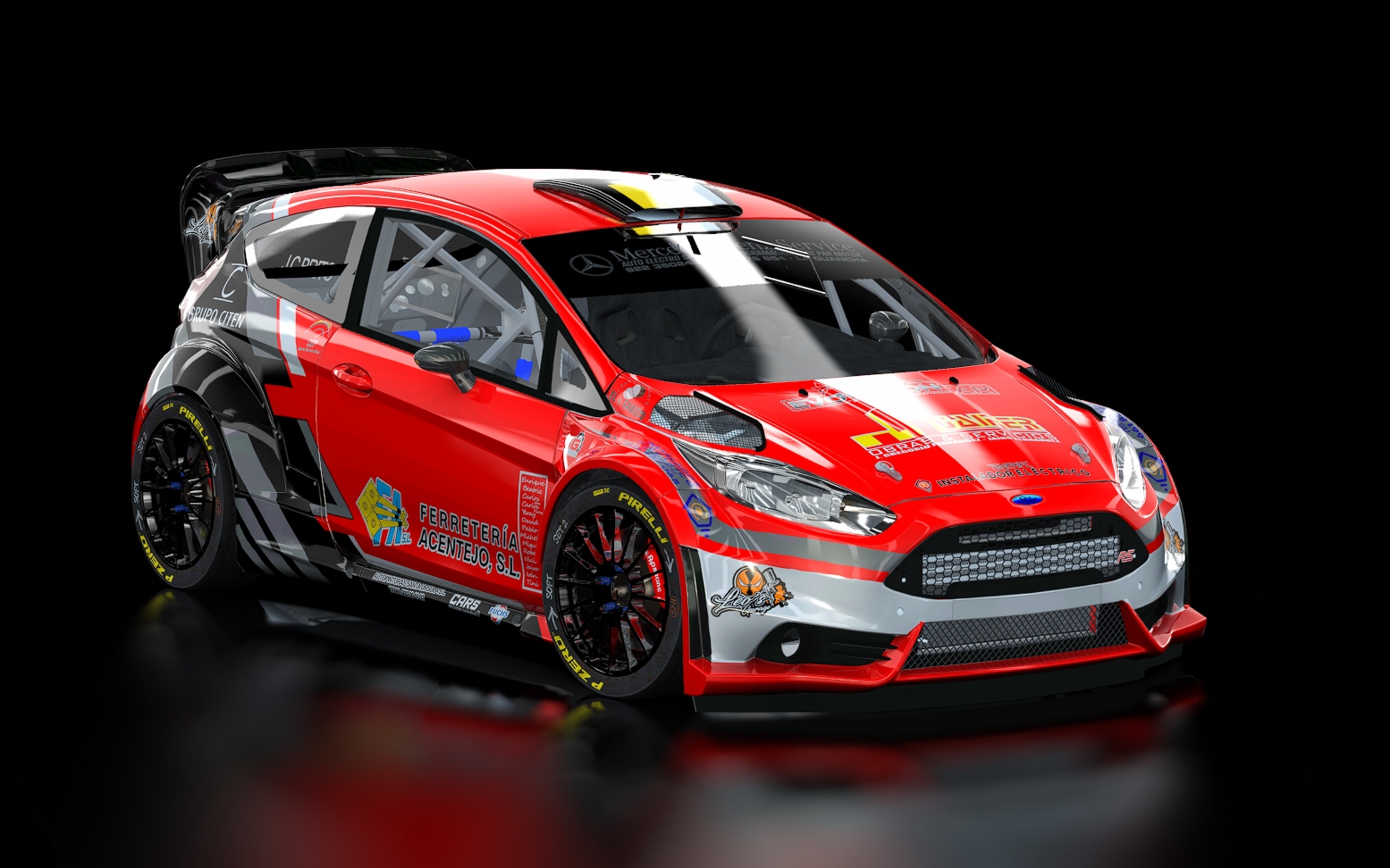 Ford Fiesta R5+, skin Juan Carlos Brito-negro