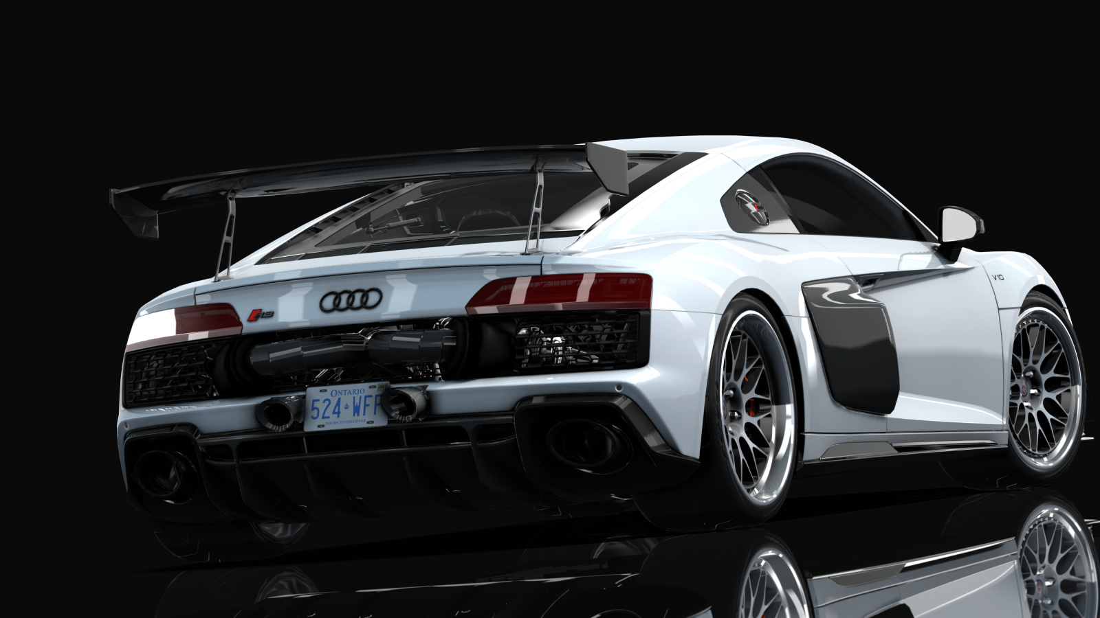 Audi R8 Coupé V10 AWD GT STREET  By HitachiMedia x VRSTNR MODDING, skin Florett_silver