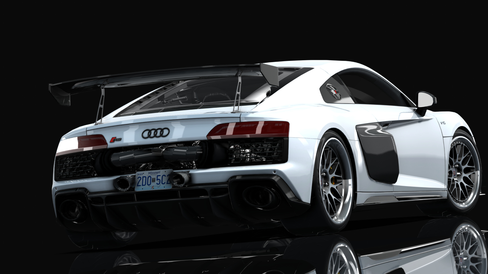 Audi R8 Coupé V10 AWD GT STREET  By HitachiMedia x VRSTNR MODDING, skin Ibis_White