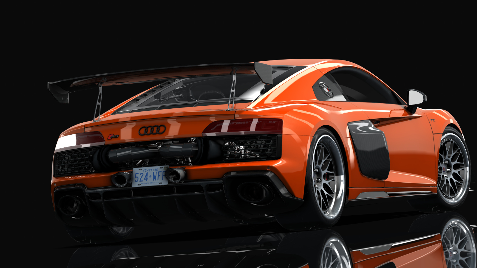 Audi R8 Coupé V10 AWD GT STREET  By HitachiMedia x VRSTNR MODDING, skin Orange