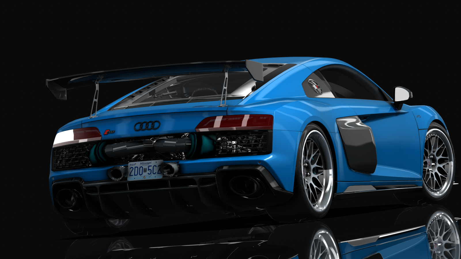 Audi R8 Coupé V10 AWD GT STREET  By HitachiMedia x VRSTNR MODDING, skin Sepang_Blue_Matte