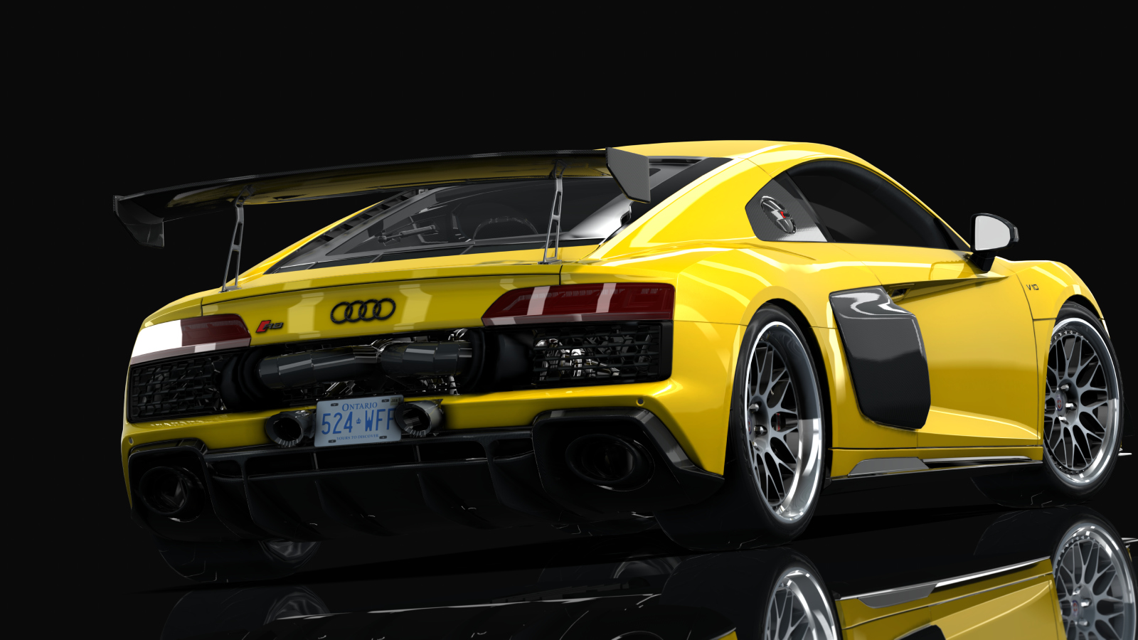 Audi R8 Coupé V10 AWD GT STREET  By HitachiMedia x VRSTNR MODDING, skin Vegas Yellow