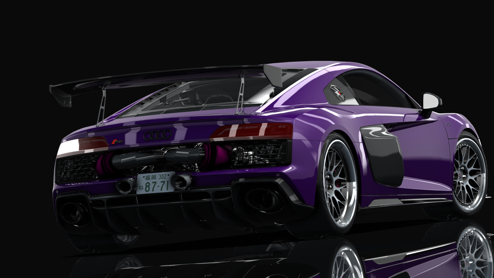 Audi R8 Coupé V10 AWD GT STREET  By HitachiMedia x VRSTNR MODDING, skin Violet