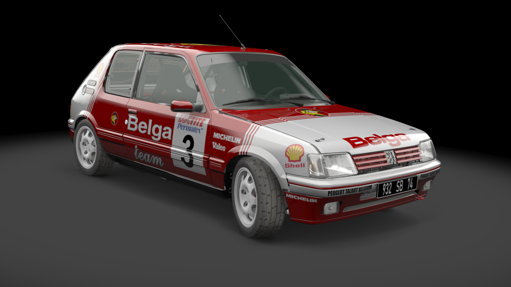 Peugeot 205 GTI gr A, skin Team_Belga