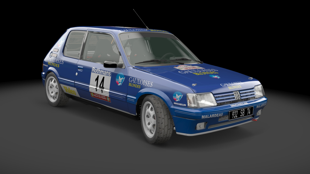 Peugeot 205 GTI gr A, skin Team_Triple_9