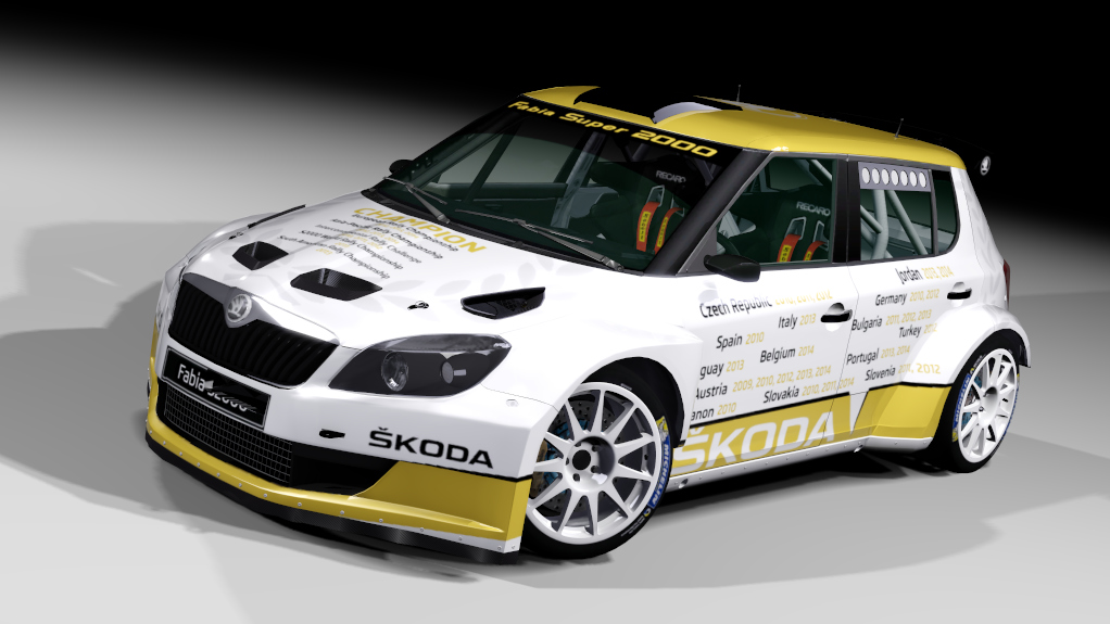 LF S2000 Skoda Fabia S2000 Evo2, skin Skoda Gold