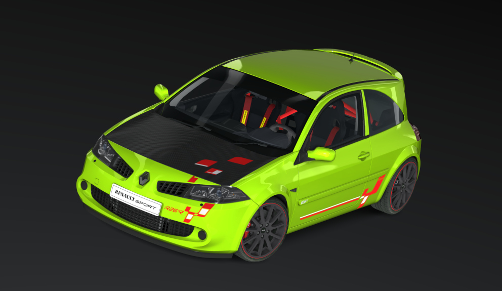 Renault Megane RS R26 Tracktool, skin acid_green