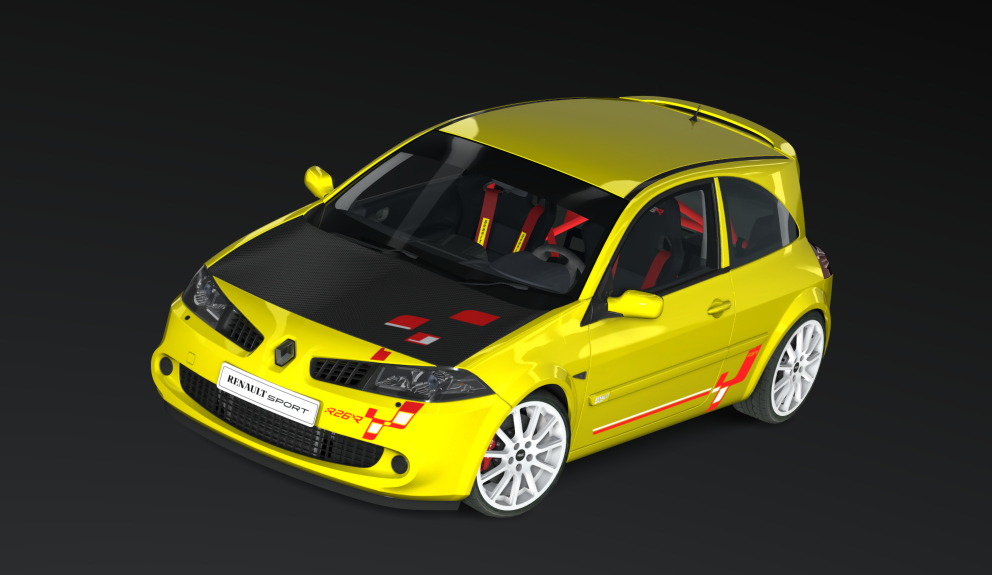 Renault Megane RS R26 Tracktool, skin yellow1