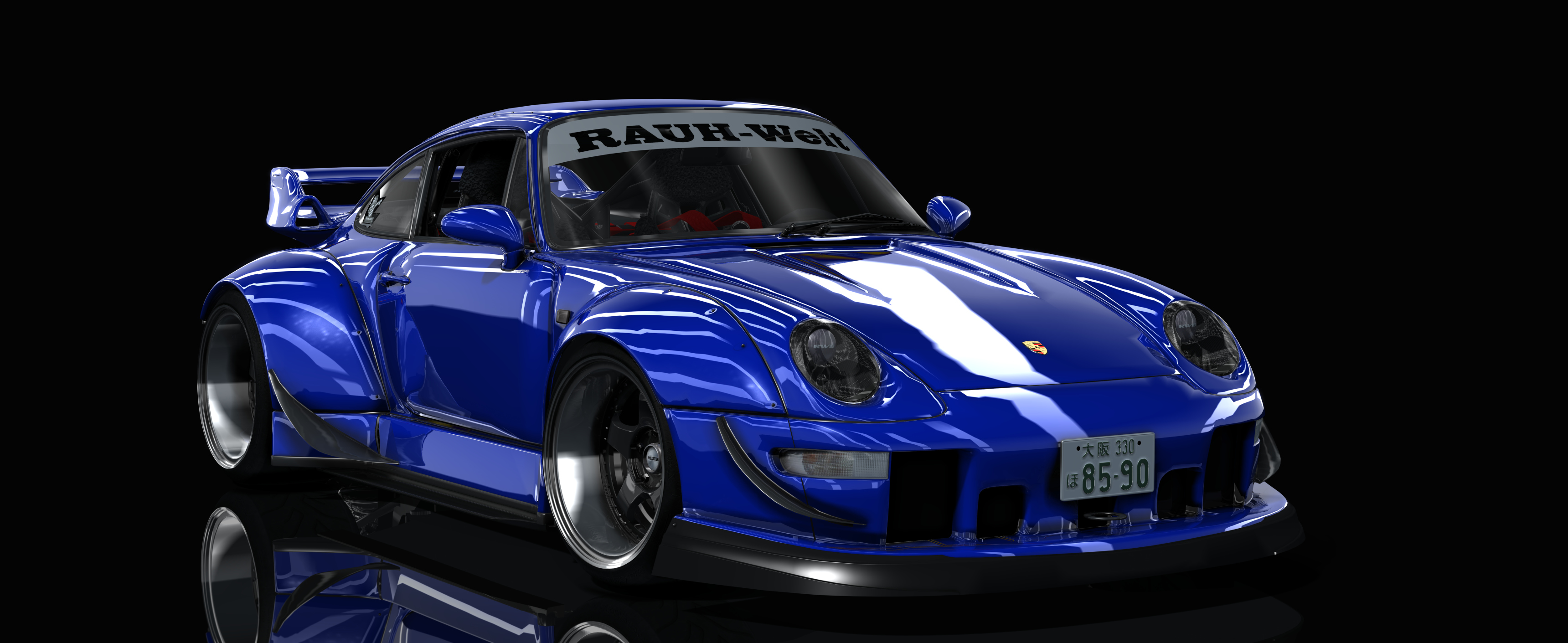 Porsche 911 (993) RWB Hellspec V2, skin blue